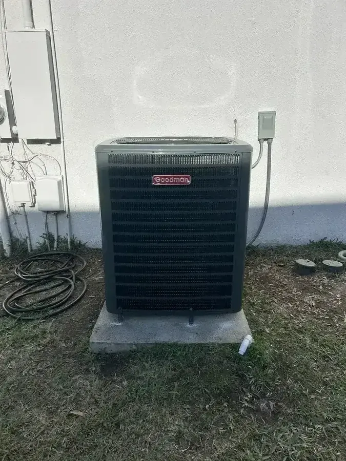 Completed Goodman AC installation running perfectly in Orlando home