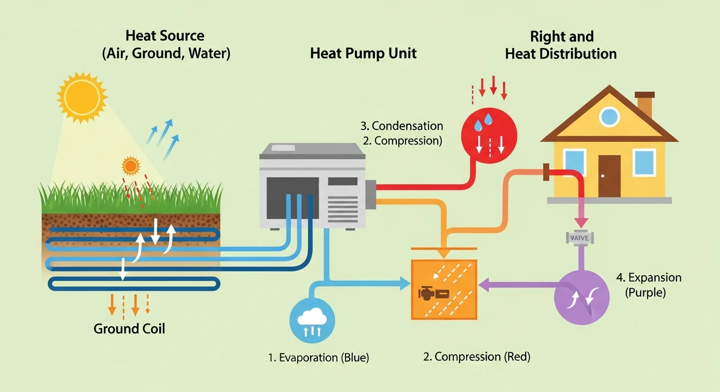 How a heat pump works — heating maintenance diagram for Orlando FL homeowners