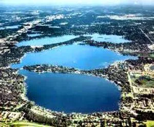 Conway Chain of Lakes aerial view Orlando Florida