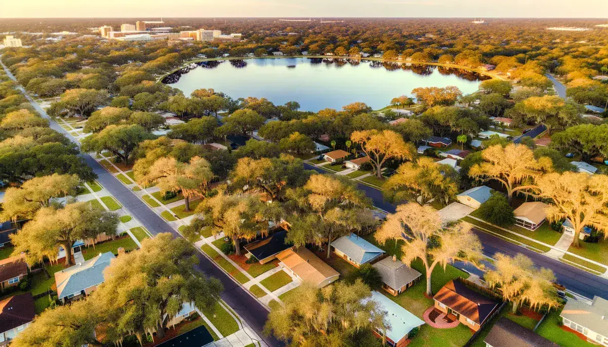 Aerial view of Maitland Florida served by Smart Home Air & Heat HVAC