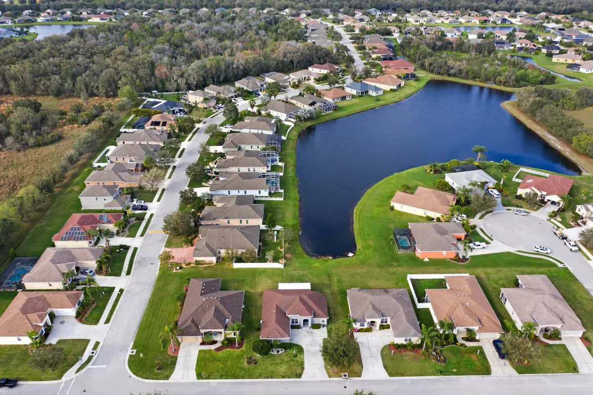 Oviedo Florida neighborhood aerial view 32765