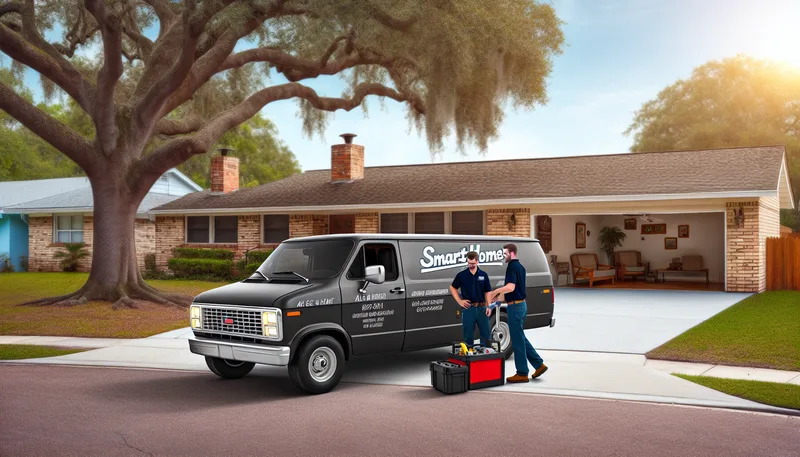 Smart Home Air & Heat crew unloading at a Union Park home