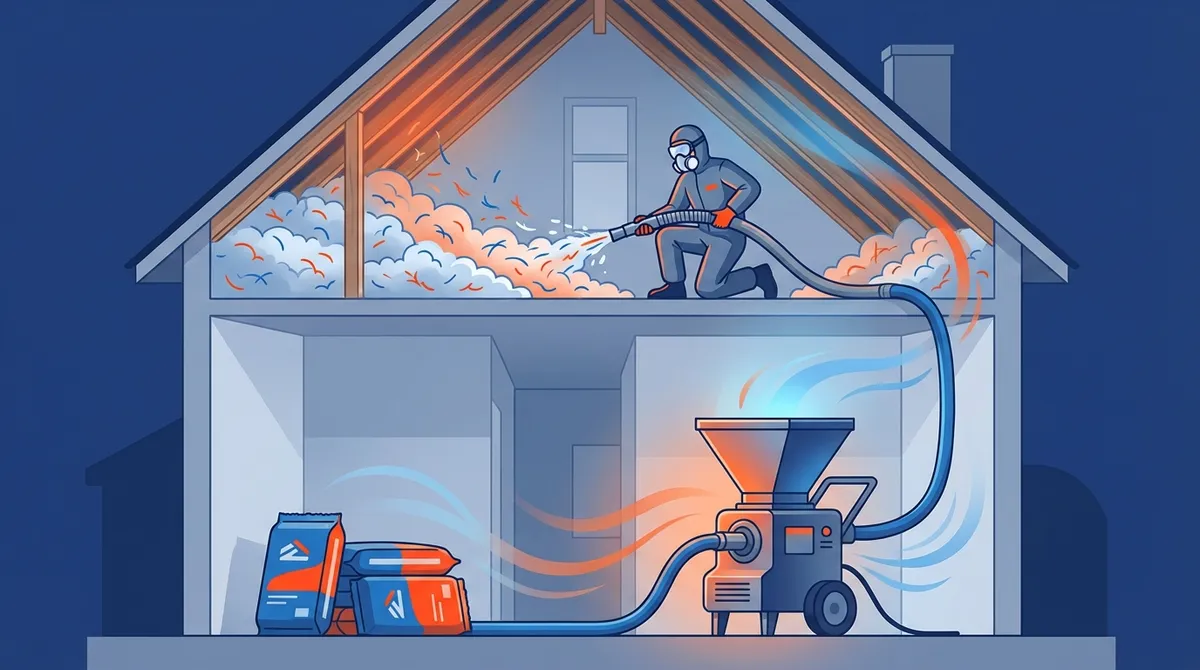 Attic blown-in insulation installation in Orlando FL home — Smart Home Air & Heat