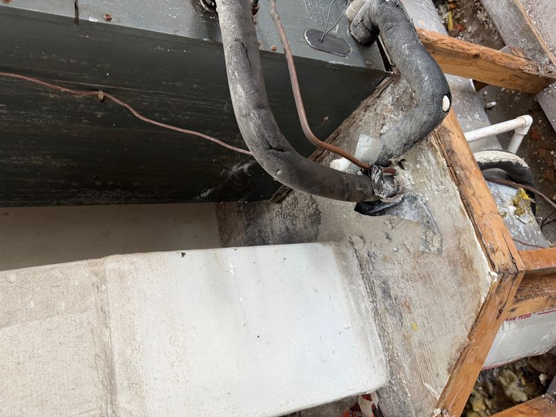 Old rusty AC unit before replacement — Orlando FL